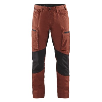 Blåkläder Service werkbroek met stretch 14591845 Gebrand rood/Zwart 1 / 2