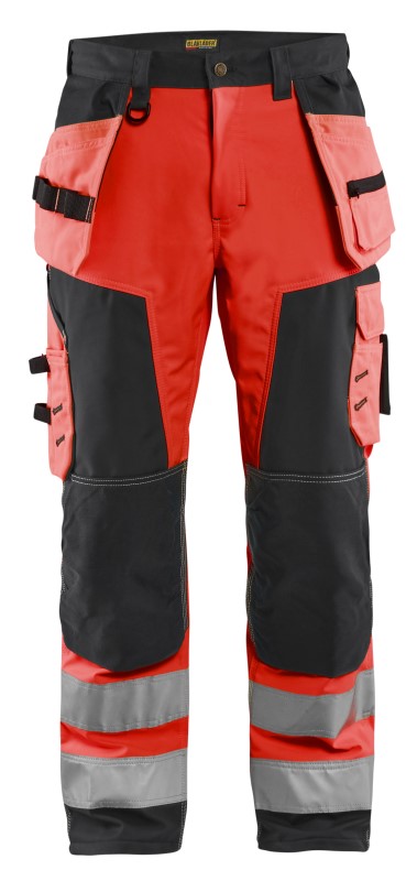 Blåkläder Werkbroek softshell High-Vis 15672517 High-Vis Rood/Zwart 1 / 1