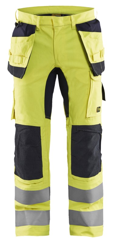 Blåkläder Multinorm werkbroek Inherent met stretch 15871512 High-Vis Geel/Marineblauw 1 / 1