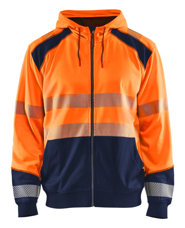 Blåkläder Hooded Sweatshirt High-Vis 35462528 High-Vis Oranje/Marineblauw 1 / 1