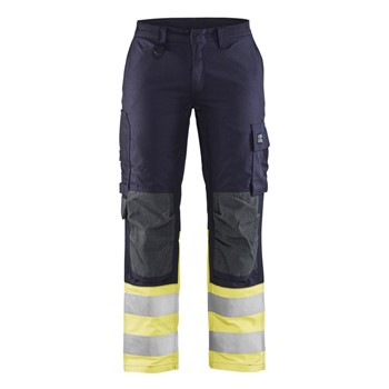 Blåkläder Multinorm Dames Werkbroek Inherent 71881512 Marine/High-Vis Geel 1 / 1