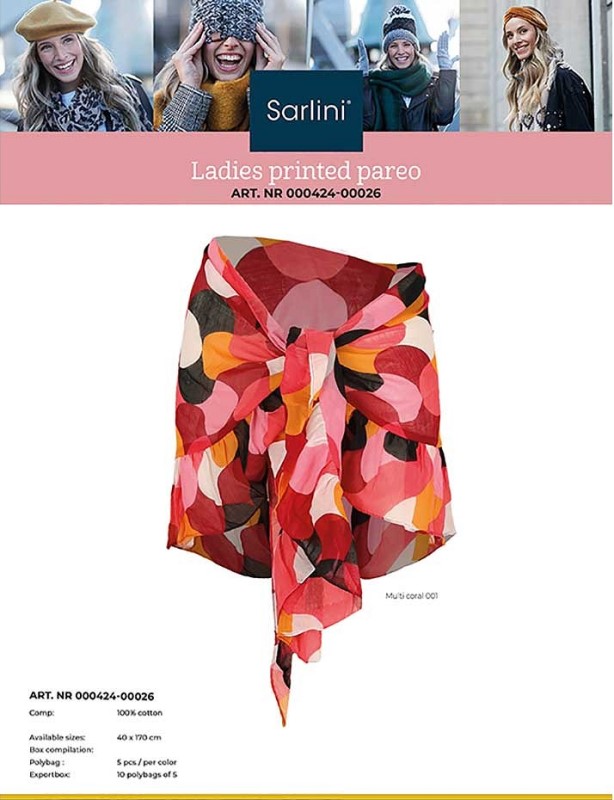 Sarlini Ladies Printed Pareo 000424-00026 3 / 3