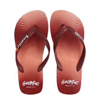 BeachyFeet Heren Teenslippers Puntos Rojos 1 / 2