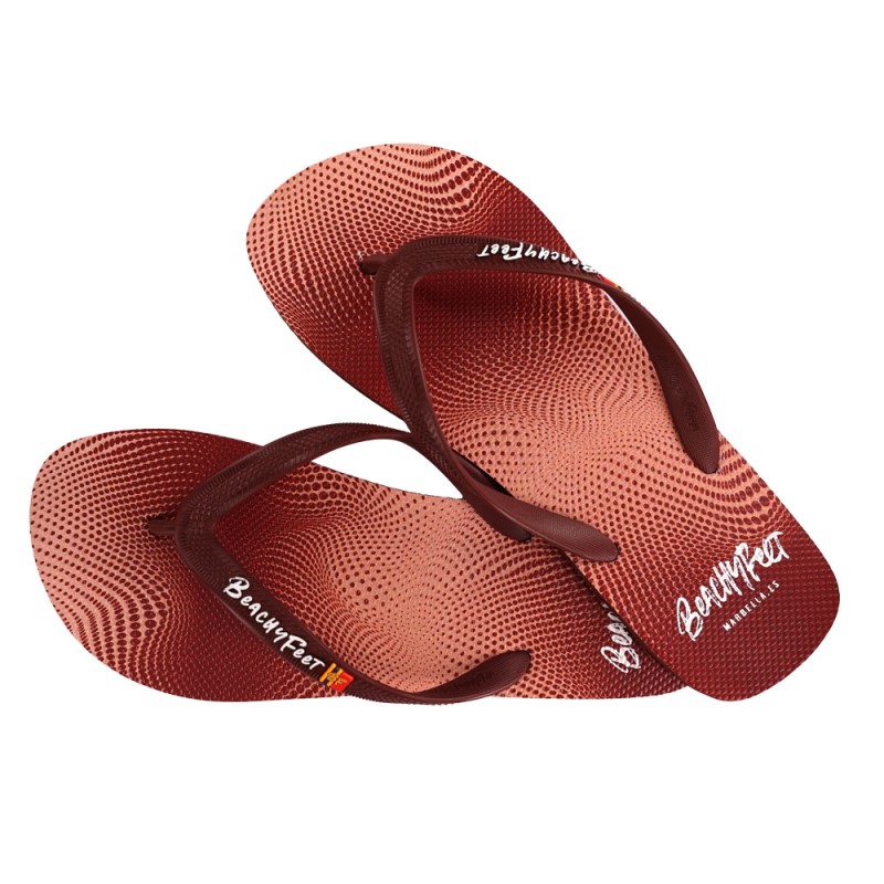 BeachyFeet Heren Teenslippers Puntos Rojos 2 / 2