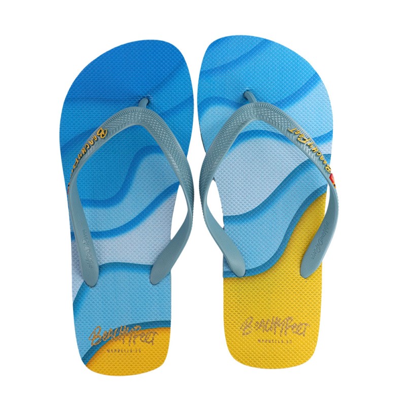 BeachyFeet Heren Teenslippers Waverider Azul Amarillo 1 / 3