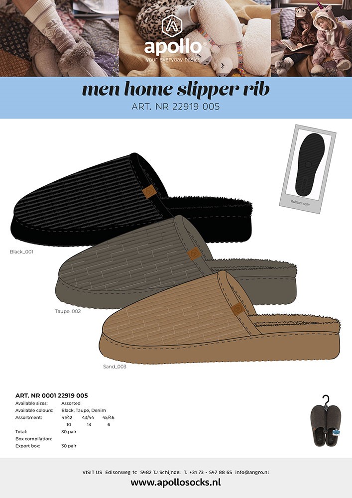 Apollo Heren Home SLIPPERS RIB 000122919005 4 / 4